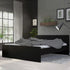 *Naia Euro King Bed (160 x 200) in Black Matt